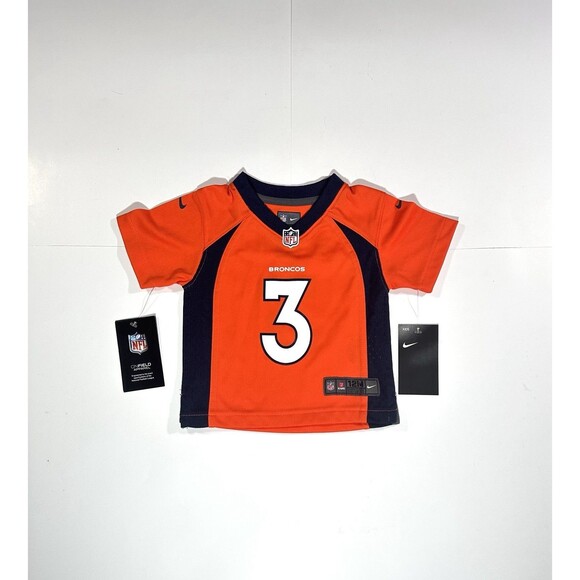 New Denver Broncos Authentic Nike Wilson Toddler Jersey 12M Infant NFL Orange #3 - Picture 1 of 13